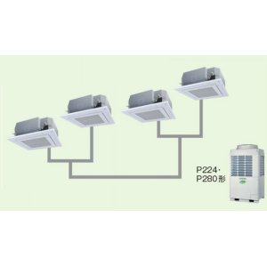 画像: 大阪・業務用エアコン　東芝　4方向吹出し　同時ダブルツイン　ワイヤードリモコン　一発節電　AUEF22465A　P224（8馬力）　スマートエコR　三相200V