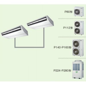 画像: 大阪・業務用エアコン　東芝　天井吊形　同時ツイン　ワイヤードリモコン　一発節電　ACEB14075A2　P140（5馬力）　スマートエコR　三相200V　