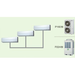 画像: 大阪・業務用エアコン　東芝　かべかけ　同時トリブル　ワイヤレス　リモコン　AKEC16056X　P160（6馬力）　スマートエコR　三相200V