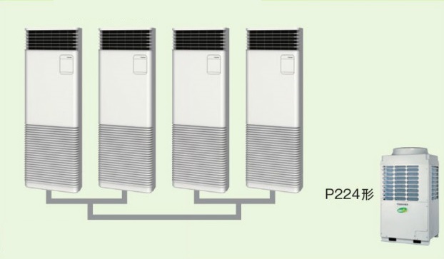 画像1: 大阪・業務用エアコン　東芝　床置き　スタンドタイプ　同時ダブルツイン　AFSF22455B2　P224（8馬力）　スーパーパワーエコキュープ　三相200Ｖ (1)